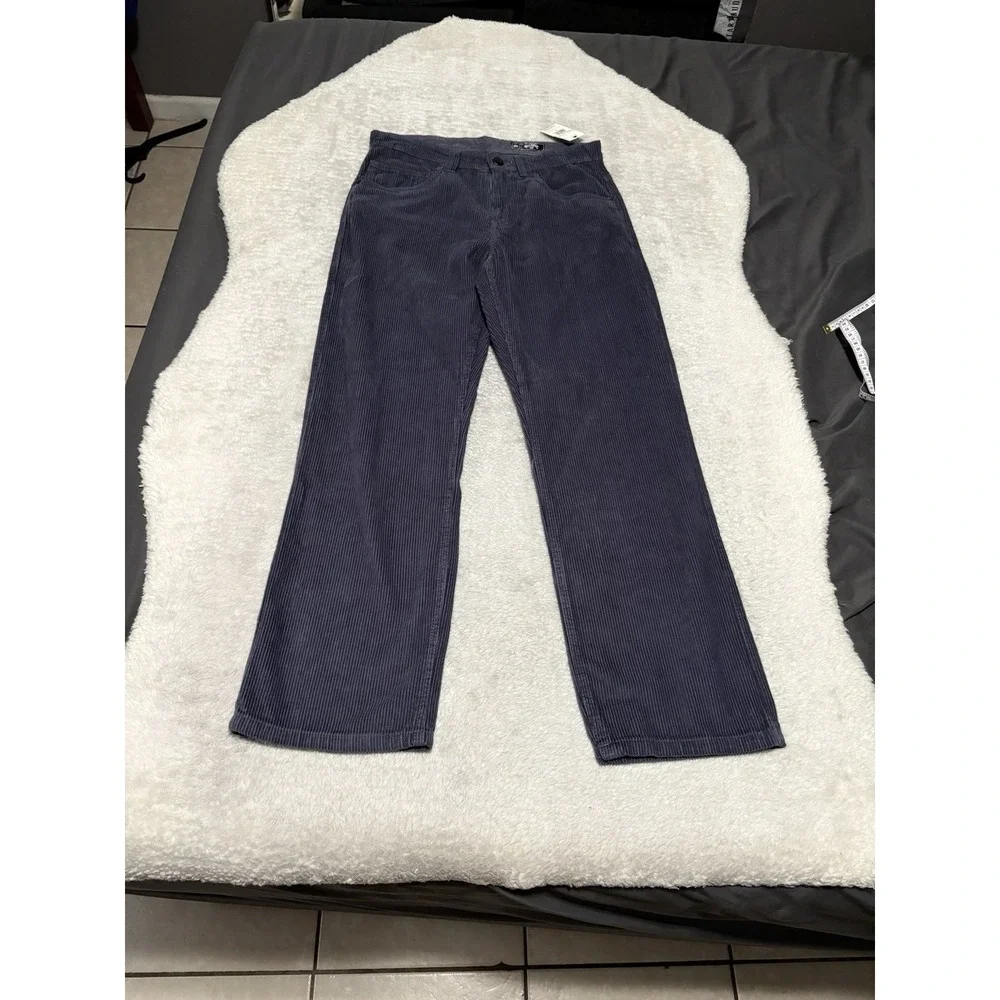 Billabong Corduroy Straight Pants‎ Size 28 Blue The 55 CordSkater Surfer Cotton